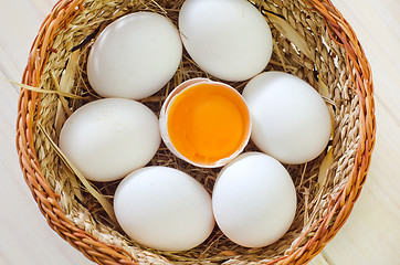 Image showing raw eggs