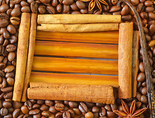 Image showing coffee and cinnamon