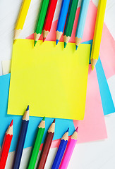 Image showing pencils and color sheets