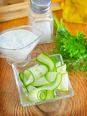 Image showing salad with cucumber