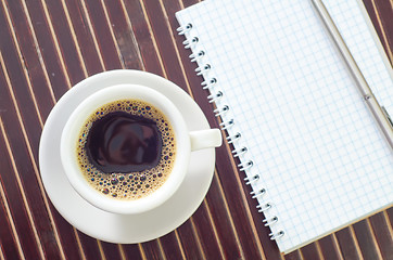 Image showing coffee and note