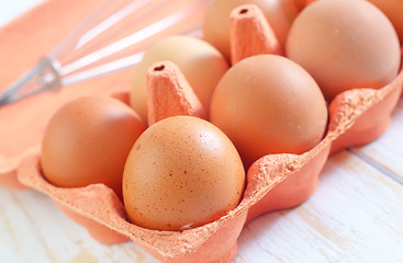 Image showing raw eggs