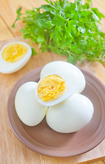 Image showing boiled eggs