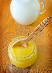 Image showing honey and milk