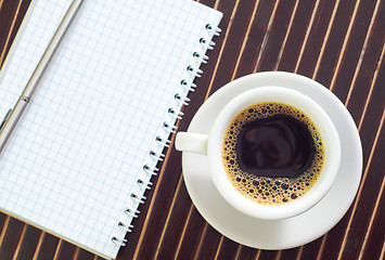 Image showing coffee and note