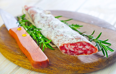 Image showing salami