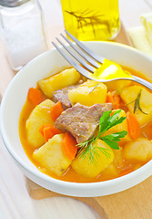 Image showing potato with sauce and meat