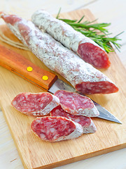 Image showing salami