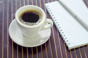 Image showing coffee and note