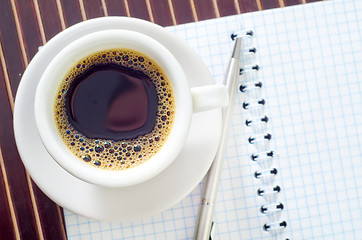 Image showing coffee and note