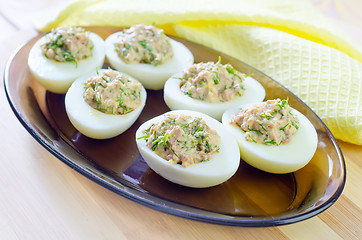 Image showing stuffed eggs