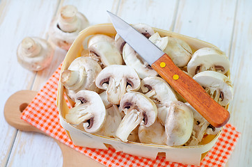 Image showing raw mushroom