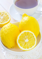 Image showing lemons and tea