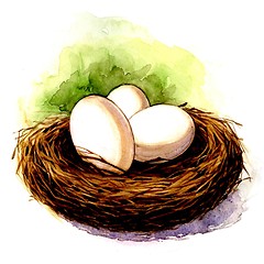 Image showing art work of nest