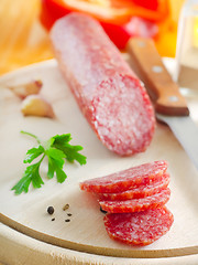 Image showing salami