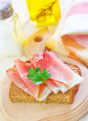 Image showing sandwich with ham