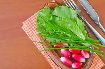 Image showing radish and salad