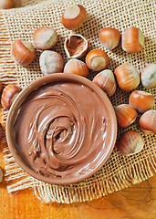 Image showing creame with hazelnuts