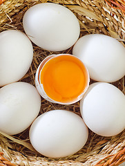 Image showing raw eggs