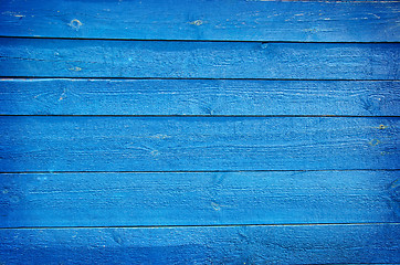 Image showing blue wooden wall