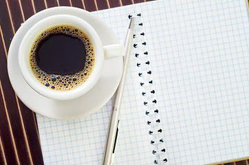 Image showing coffee and note