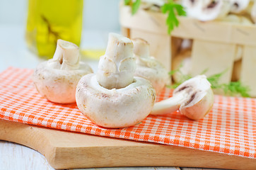 Image showing raw mushroom