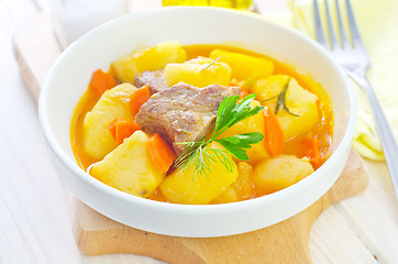 Image showing potato with sauce and meat