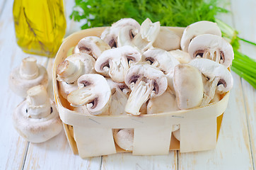 Image showing raw mushroom