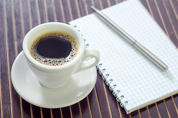 Image showing coffee and note