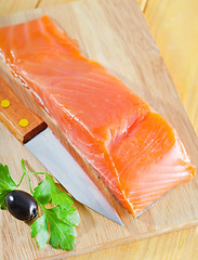 Image showing raw salmon