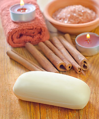 Image showing soap and salt