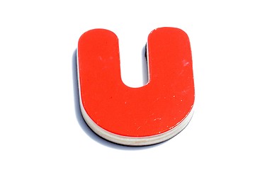 Image showing alphabet u on white background