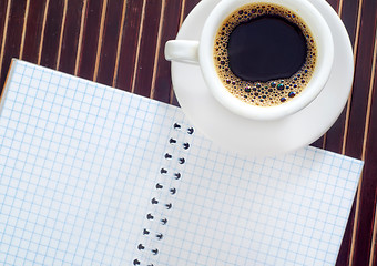 Image showing coffee and note