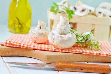 Image showing raw mushroom