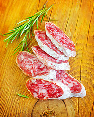 Image showing salami