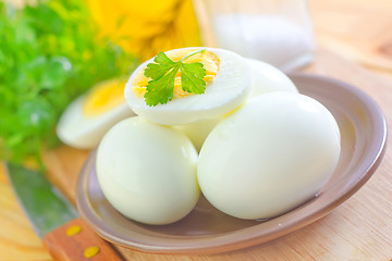 Image showing boiled eggs