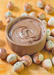 Image showing creame with hazelnuts