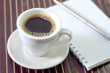 Image showing coffee and note