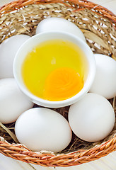 Image showing raw eggs