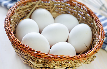 Image showing raw eggs