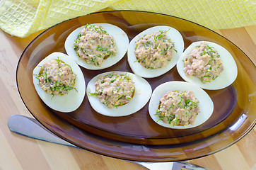 Image showing stuffed eggs
