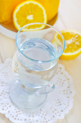 Image showing water with lemons