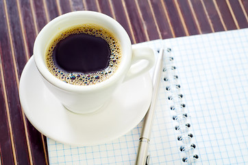 Image showing coffee and note