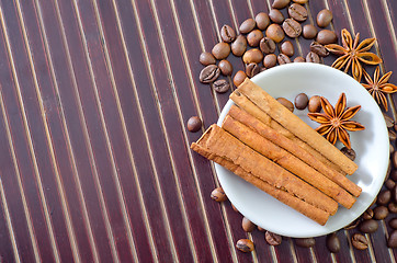 Image showing coffee and aroma spice