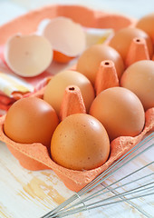 Image showing raw eggs