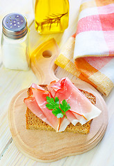 Image showing sandwich with ham