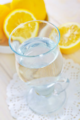 Image showing water with lemons