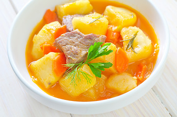 Image showing potato with sauce and meat