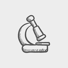 Image showing Microscope sketch icon