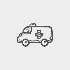 Image showing Ambulance car sketch icon